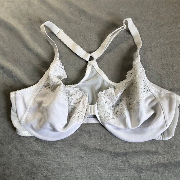 Delimira White Underwire Racer Back Women's Bra size 40D - Picture 1 of 7